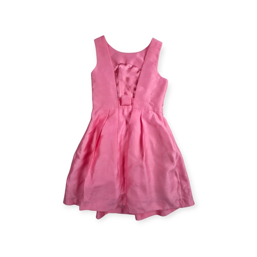 INA Pink Fit & Flare Sleeveless Pleated Dress Lined Zip Size M Party - Picture 4 of 4